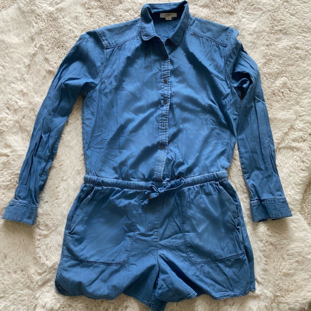 ❗️NWOT Loft Denim Romper ❗️
